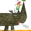 Nashorn für ein Schulbuch